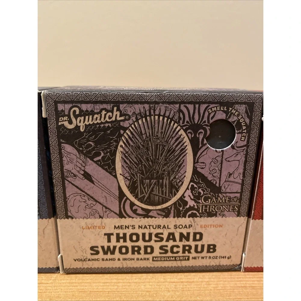 NEW!‎ Dr Squatch GAME OF THRONES Soap Collection Drogon, Viserion Thousand Sword